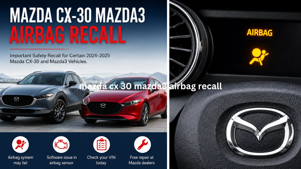 mazda cx 30 mazda3 airbag recall