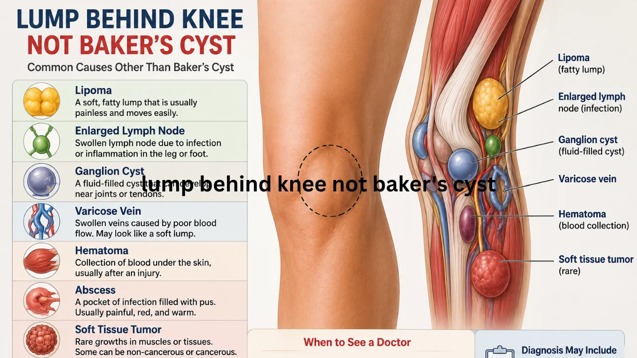 lump behind knee not baker's cyst